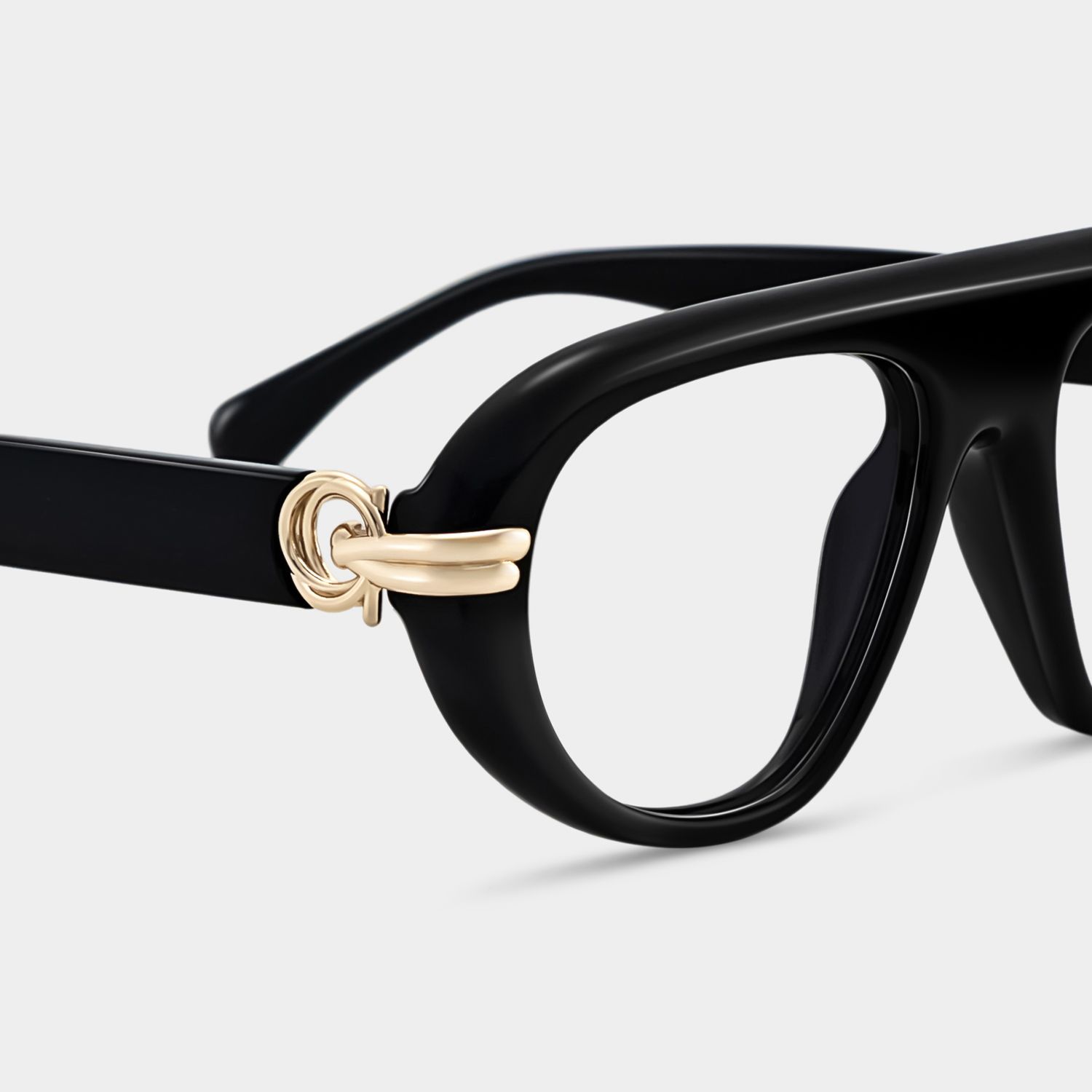 Buy Aveline Black Aviator Thin Frame Glasses Online | ZEELOOL5