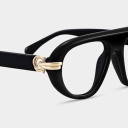 Aveline Black Aviator Glasses5
