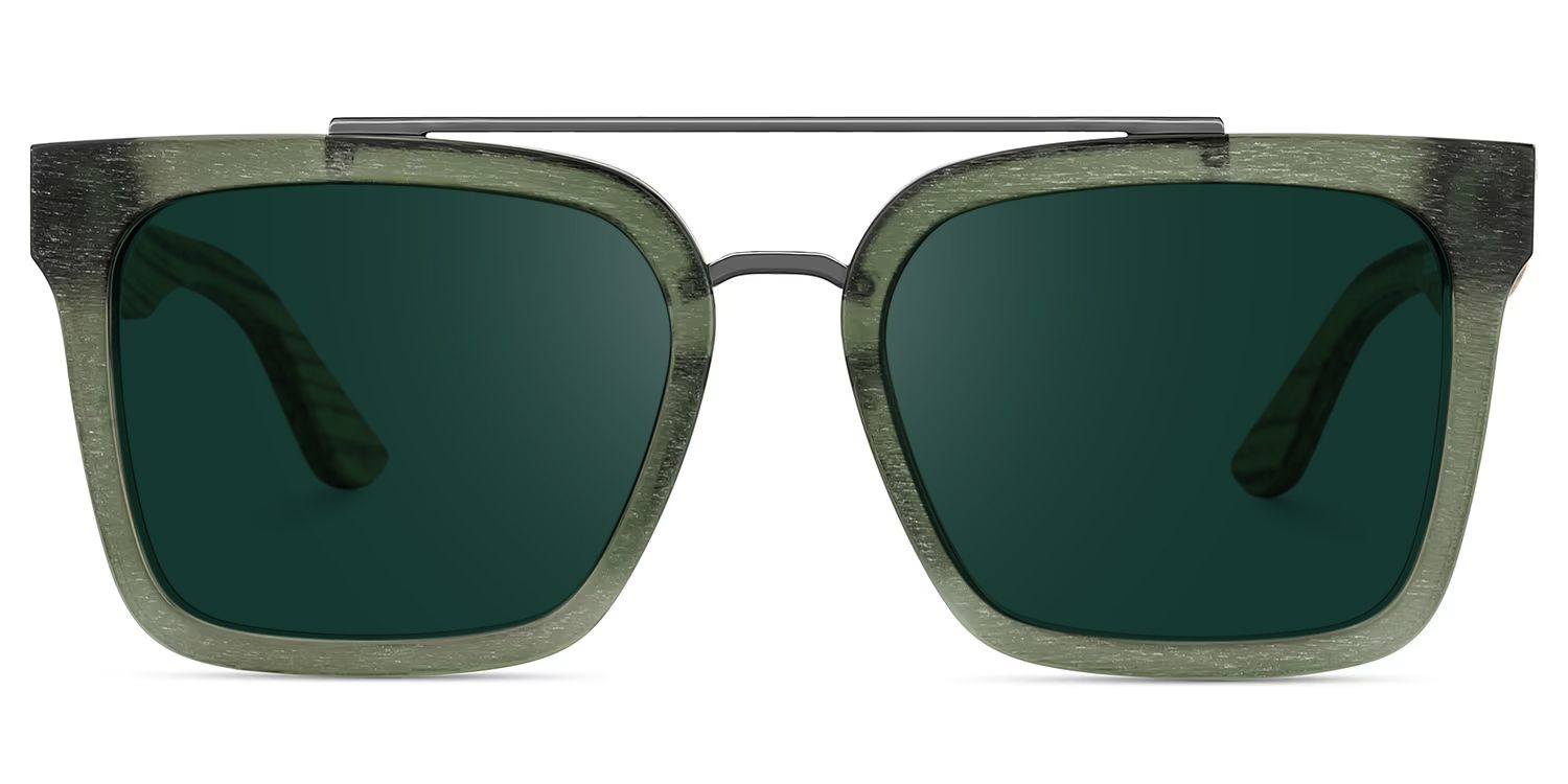 Pascal Aviator Green Sunglasses for Women & Men | ZEELOOL0