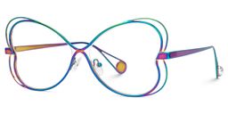 Aretha Iridescent Geometric Glasses1