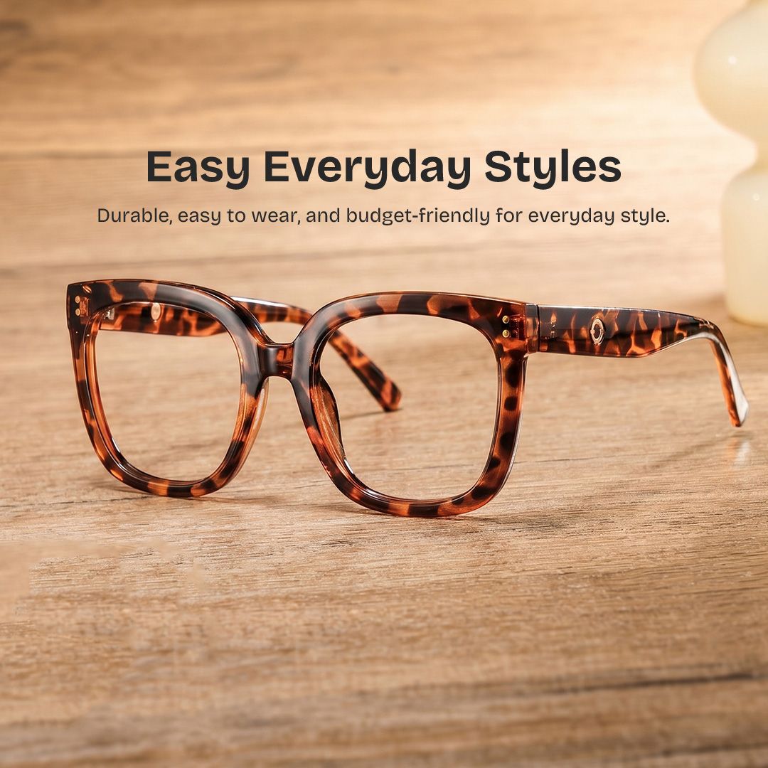Ebony Tortoise Eyeglasses and Square Glasses Frames | ZEELOOL0