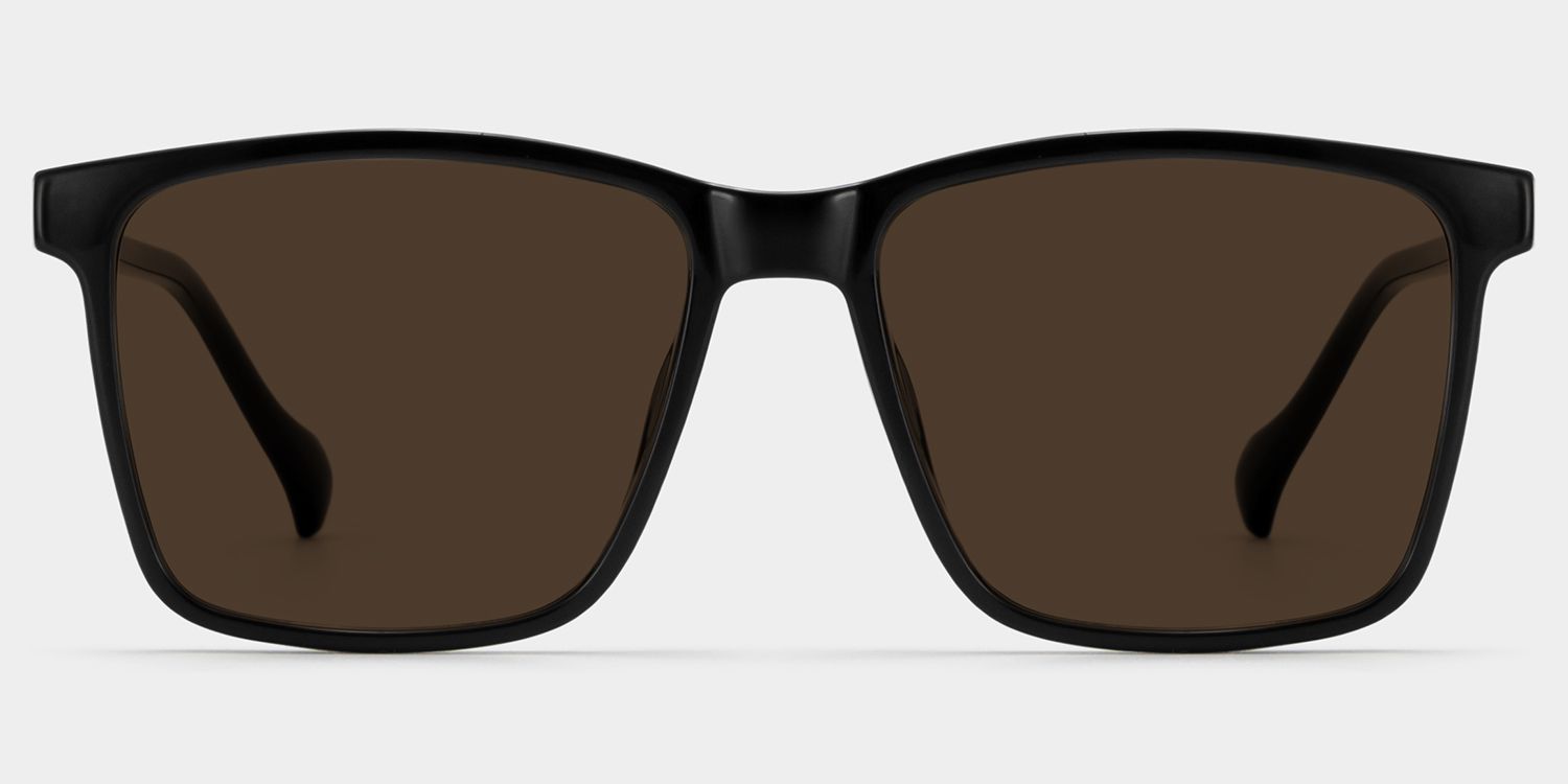 Burgos Black Square Polarized Sunglasses for Driving | ZEELOOL0