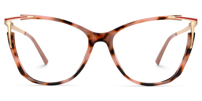 Yomary Pink-Tortoise Cat eye Glasses