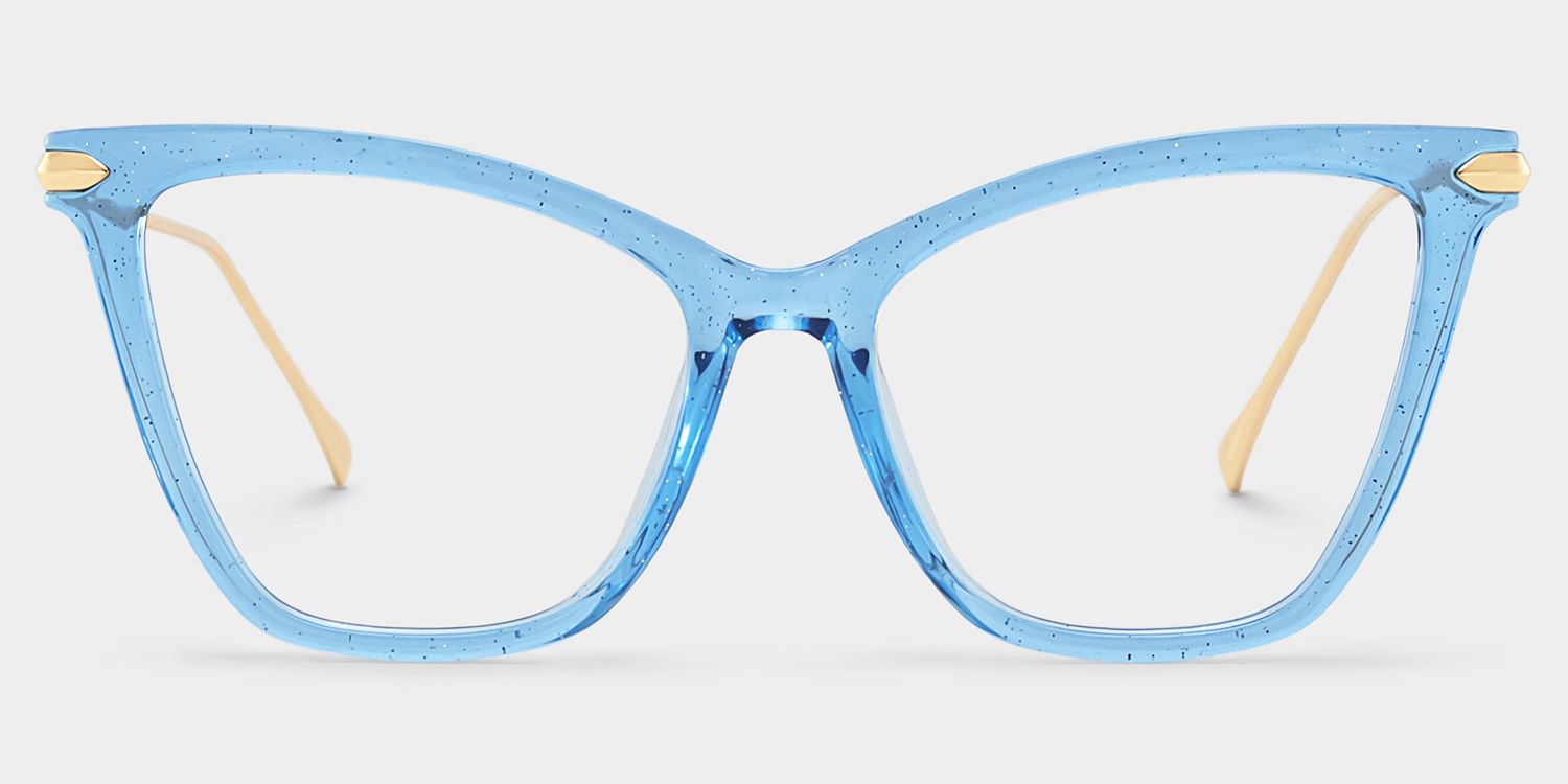 Hilary Butterfly Blue Frame Glasses for Women | ZEELOOL0