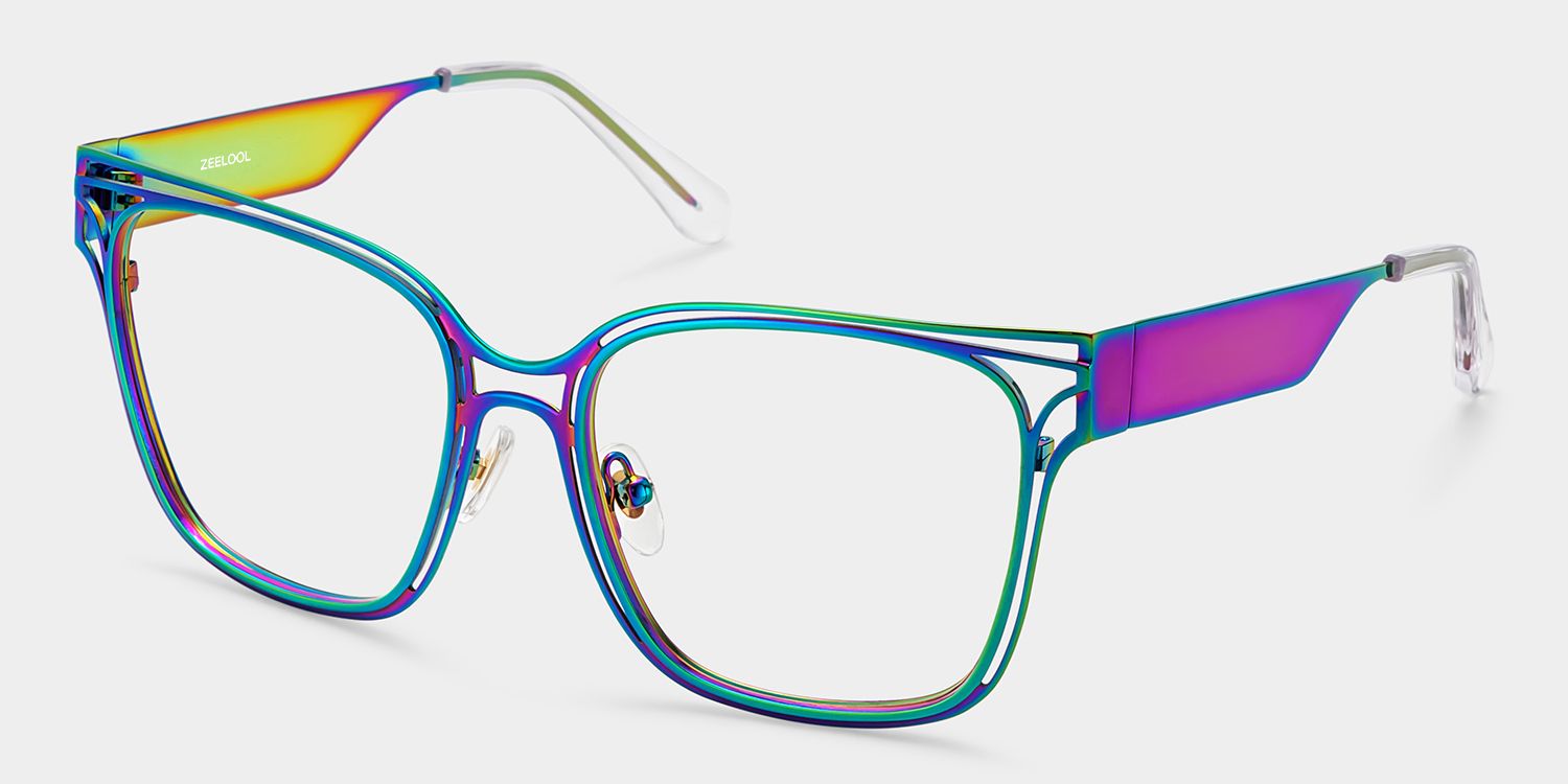 Women's Dacarine Square Iridescent Glasses Frames for Sale3