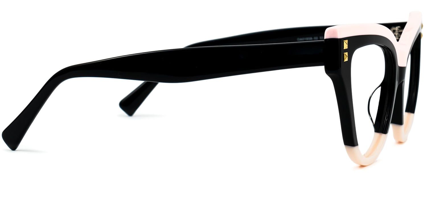 Cascata Cat-Eye Frame Glasses with Black and Pink Color | ZEELOOL2