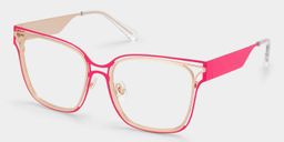 Dacarine Pink Gold Square Glasses3