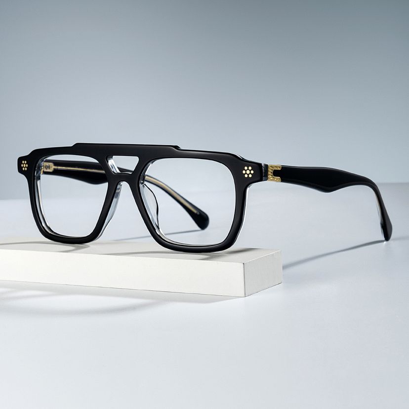 Mercurio Black Aviator Glasses