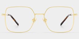 Abigail Gold Square Glasses1