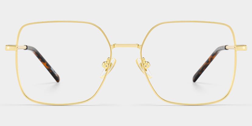 Abigail Gold Square Glasses