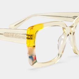 Flair Yellow Square Glasses8
