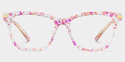 Eliot Pink Rectangle Glasses0