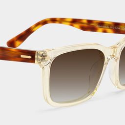 Patrick Clear Yellow Rectangle Sunglasses4