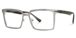 Sharma Silver Rectangle Glasses1