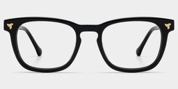 Heather Black Square Glasses1