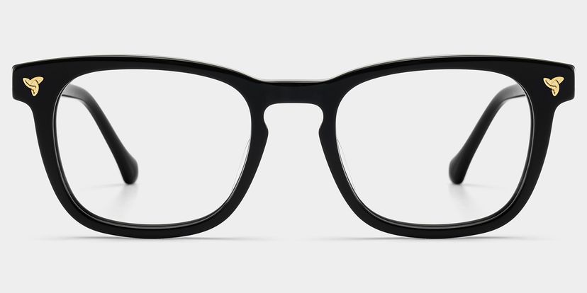 Heather Black Square Glasses