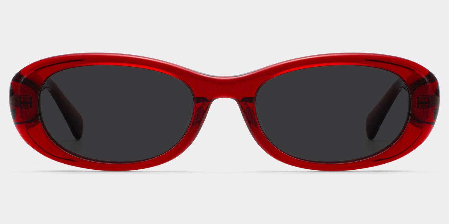 Catherine Red Oval Frame Glasses Online Sale | ZEELOOL0