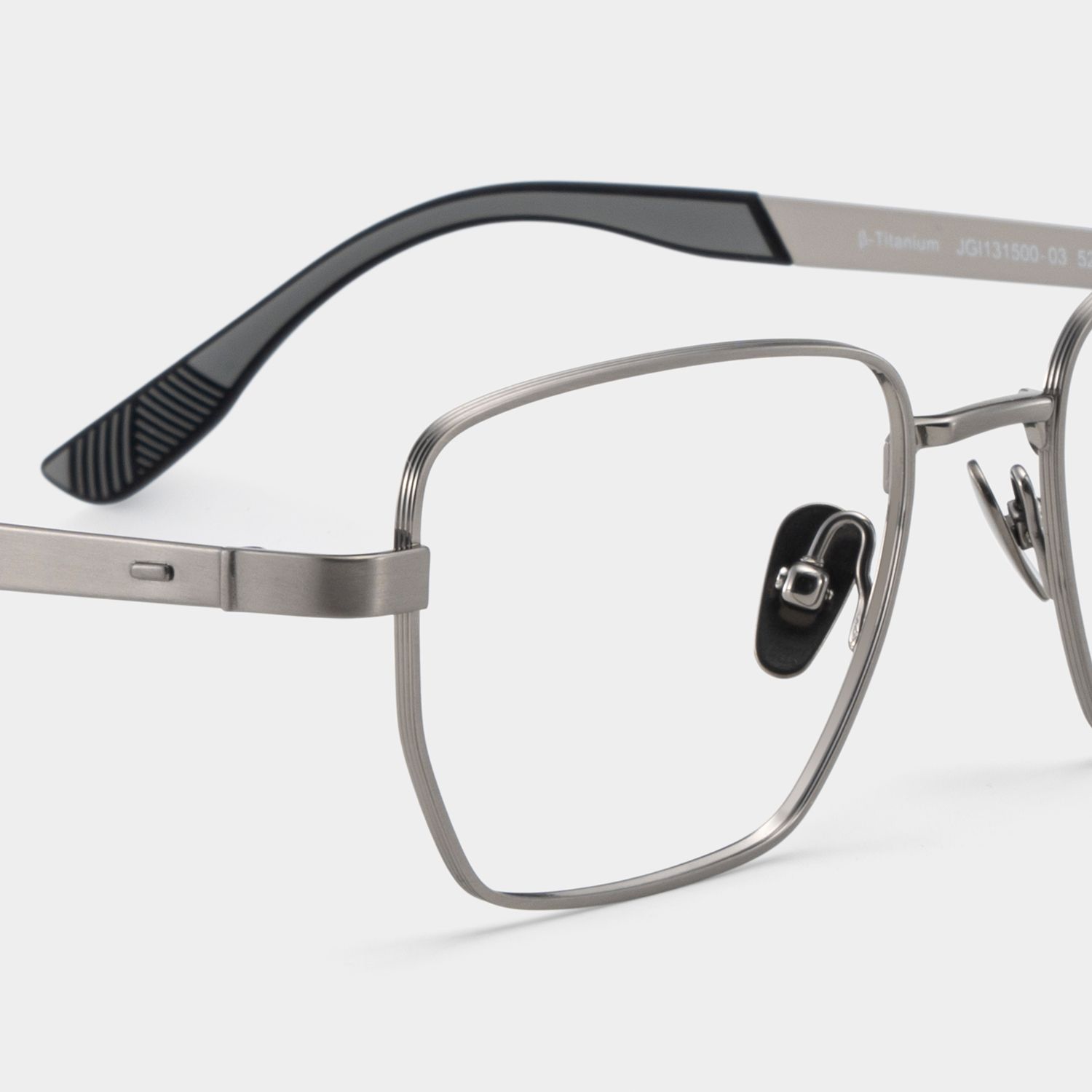Jameson Gray Frame Prescription Glasses with Geometric Shape | ZEELOOL7