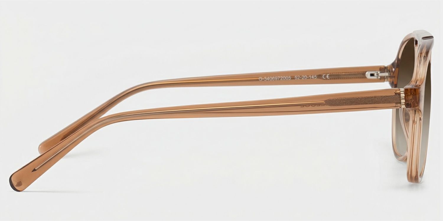 Drew Tr90 Clear Brown Aviator Frame Sunglasses | ZEELOOL3