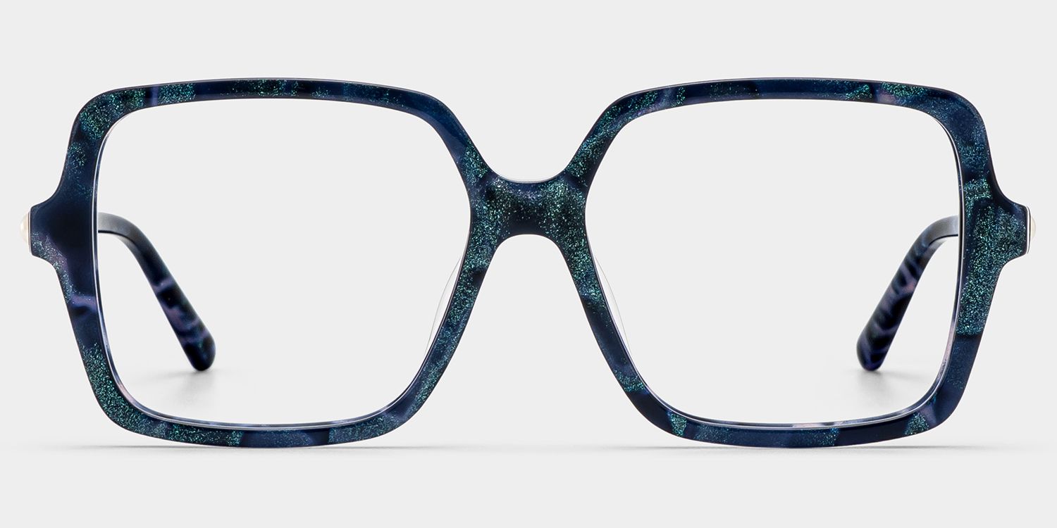Buy Blue Tortoise Elena Square Eyeglasses | ZEELOOL1