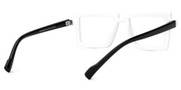 Zephyr White Rectangle Glasses5