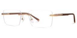 Savitrie Brown Rectangle Glasses1