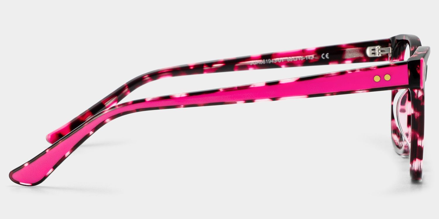 Eva Pink Tortoise Rectangle Frame Eyeglasses | ZEELOOL4