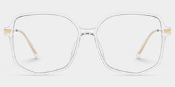 Payton Clear Geometric Glasses0