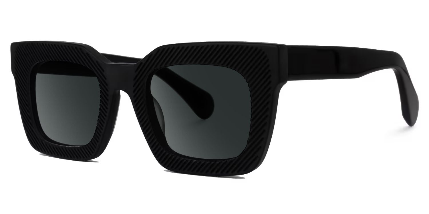 Keisa Rectangle Black Frame Sunglasses Online Sale | ZEELOOL1