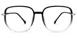 Joana Black-Clear Geometric Glasses0