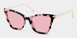 Hilary Pink-Floral Butterfly Sunglasses2