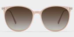Chanty Pink Round Sunglasses0