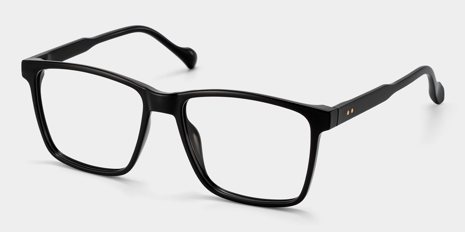 Burgos Square Black Glasses | Zeelool Glasses2