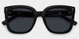 Ebony Black Square Sunglasses1