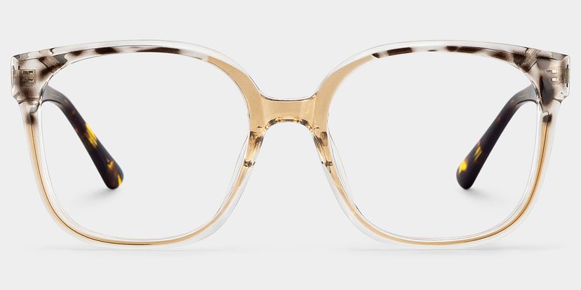 Siner Beige Square Glasses