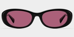 Catherine Black Oval Sunglasses0