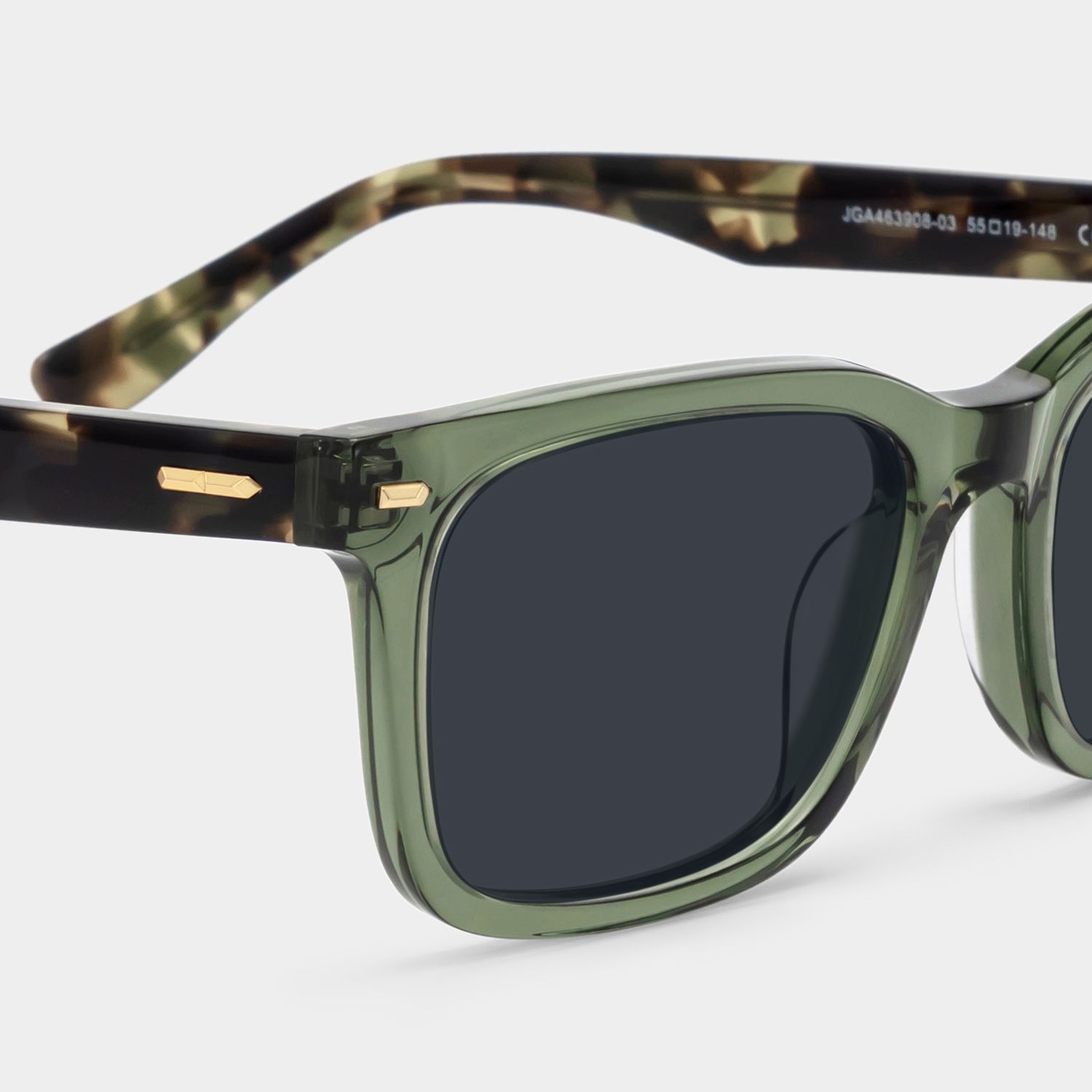 Patrick Acetate Green Rectangle Frame Sunglasses | ZEELOOL4
