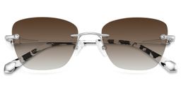 Seth Silver Rectangle Sunglasses1