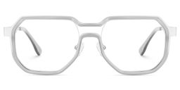 Hype Silver Geometric Glasses2