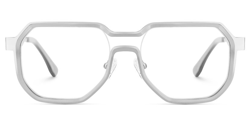 Hype Silver Geometric Glasses