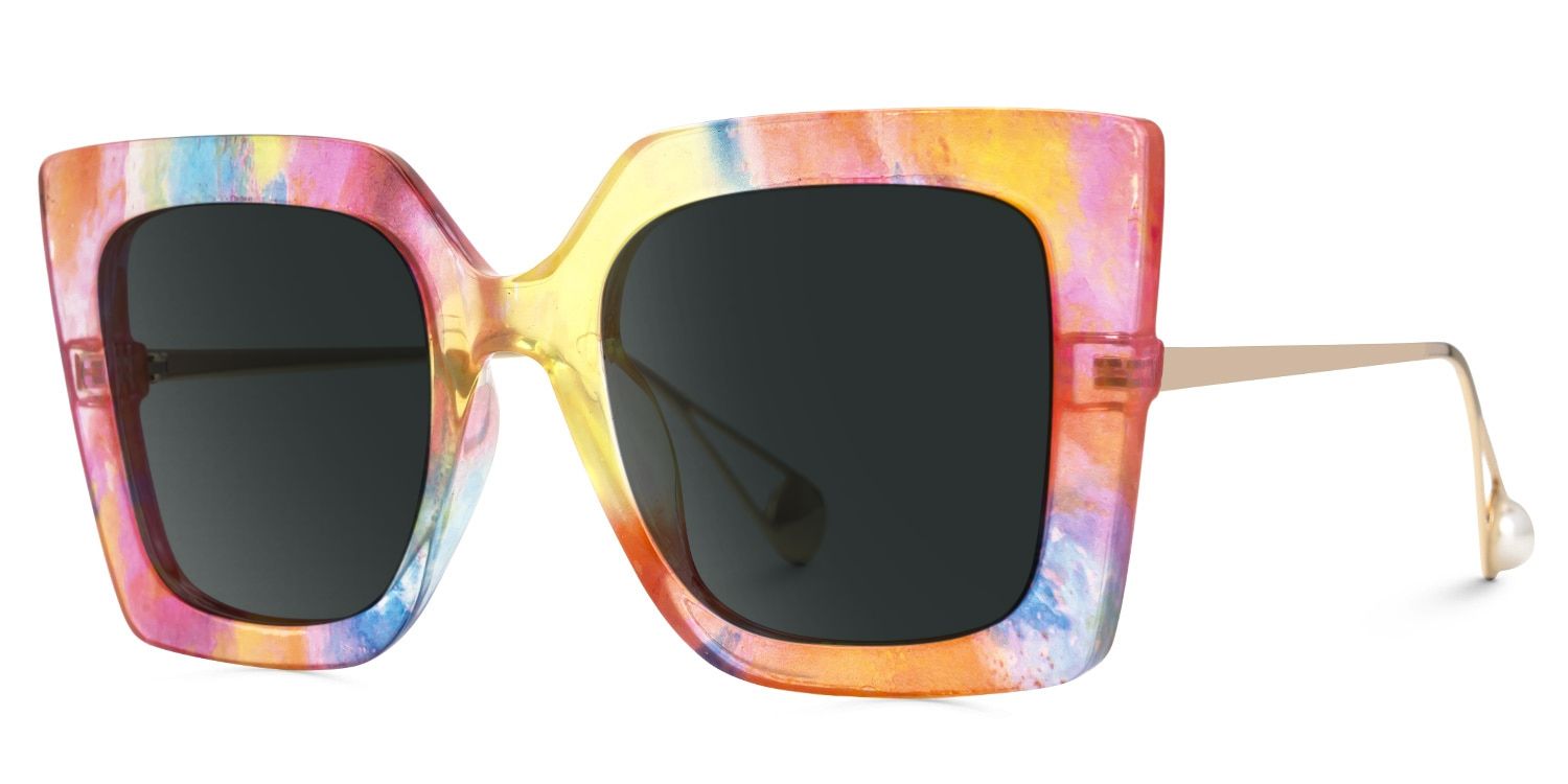Qatar Square Multicolor Frame Sunglasses Online Sale | ZEELOOL3