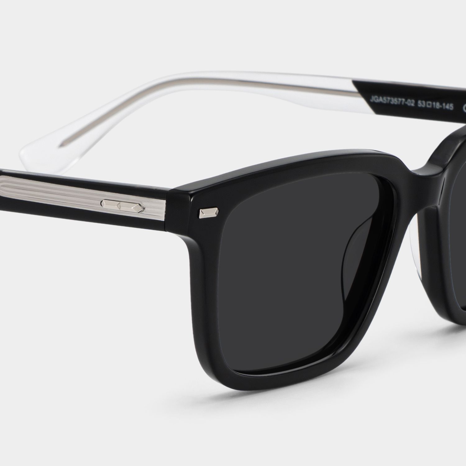 George Rectangle Style Black Frame Sunglasses | ZEELOOL4