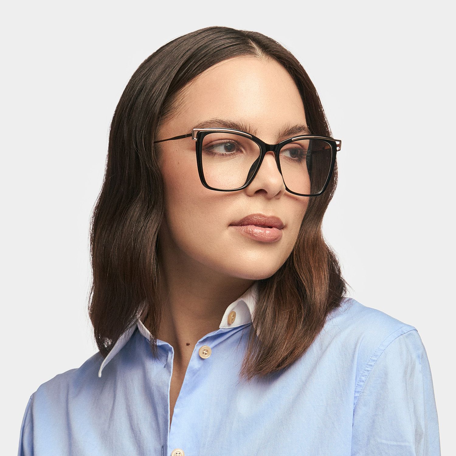 Krystle Square Black Eyeglass Frames for Busy Days | ZEELOOL1