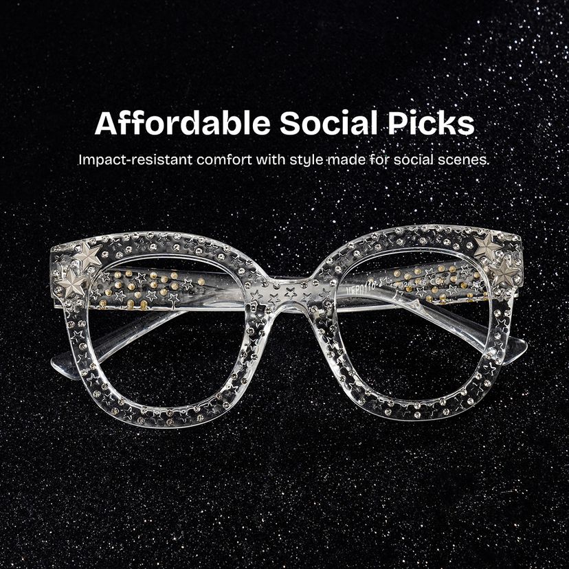 Kahle Clear Cat eye Glasses