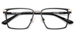 Finn Black Rectangle Glasses1