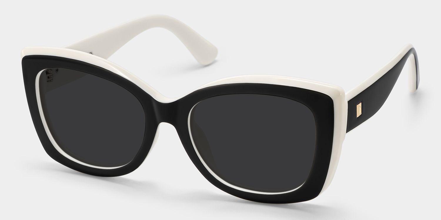 Rosie Black White Butterfly Polarized Sunglasses for Driving | ZEELOOL3