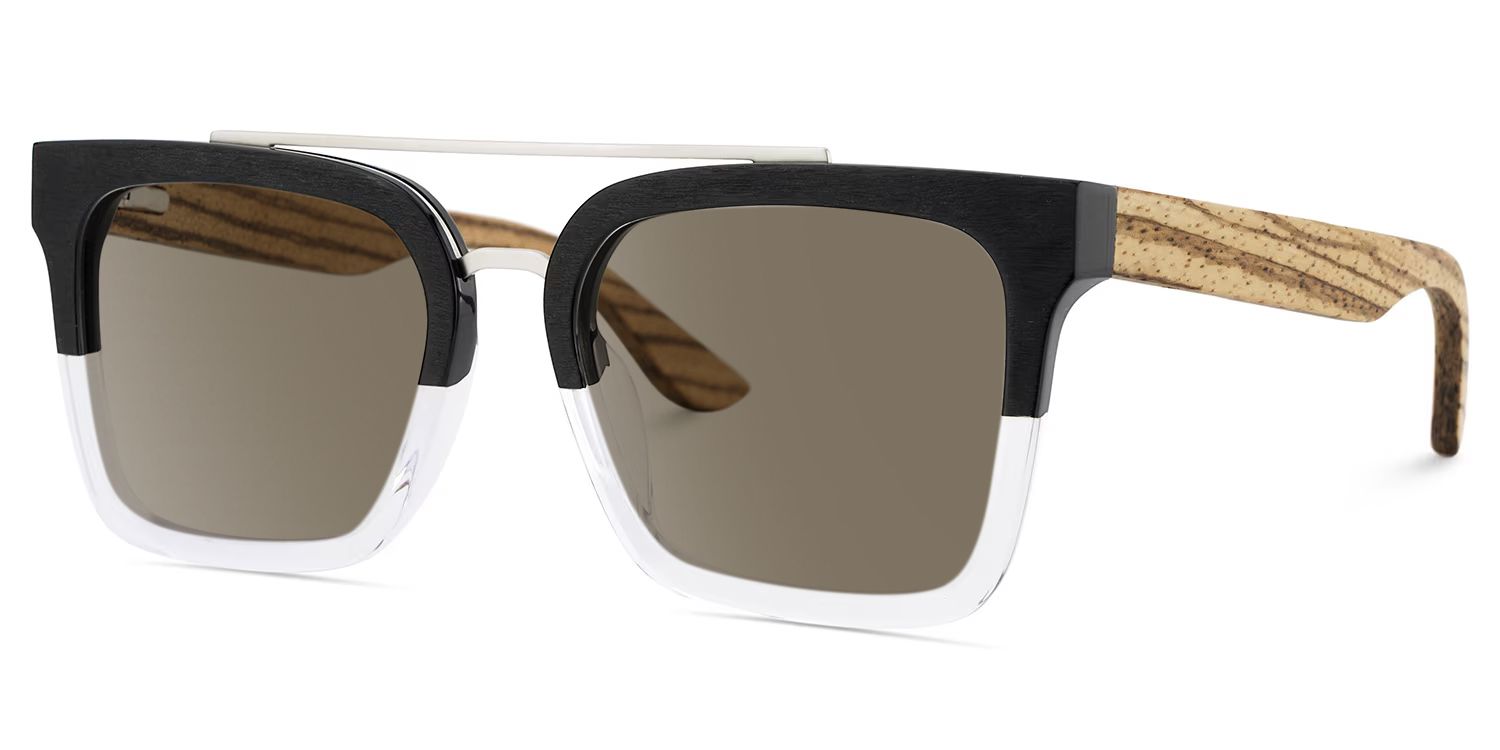 Pascal Aviator Black Clear Prescription Sunglasses | ZEELOOL2