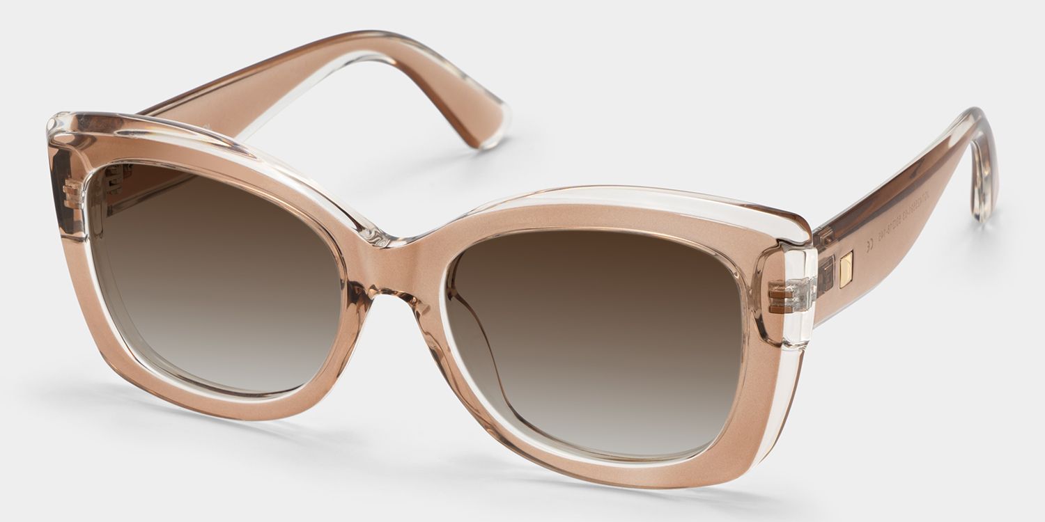 Rosie Tr90 Clear Brown Butterfly Frame Sunglasses | ZEELOOL3