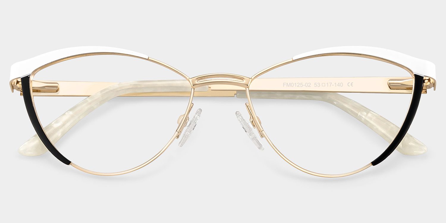 Sydney Cat Eye White Frame Glasses | Zeelool Optical1