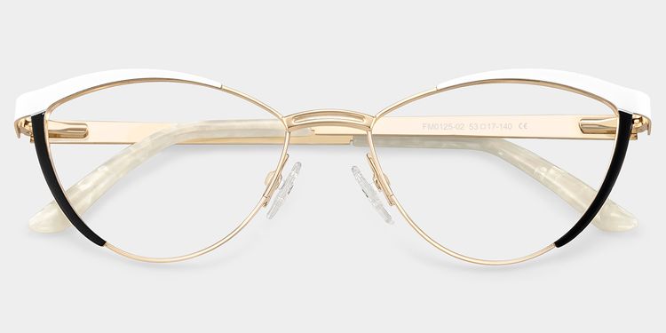 Sydney White Cat eye Glasses